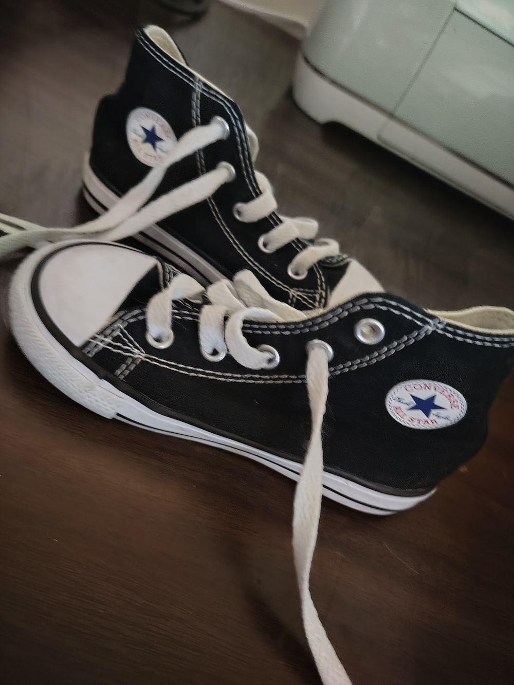 Converse Kids Black & White High Top Sneakers